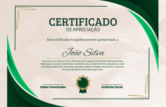 Certificado Excel