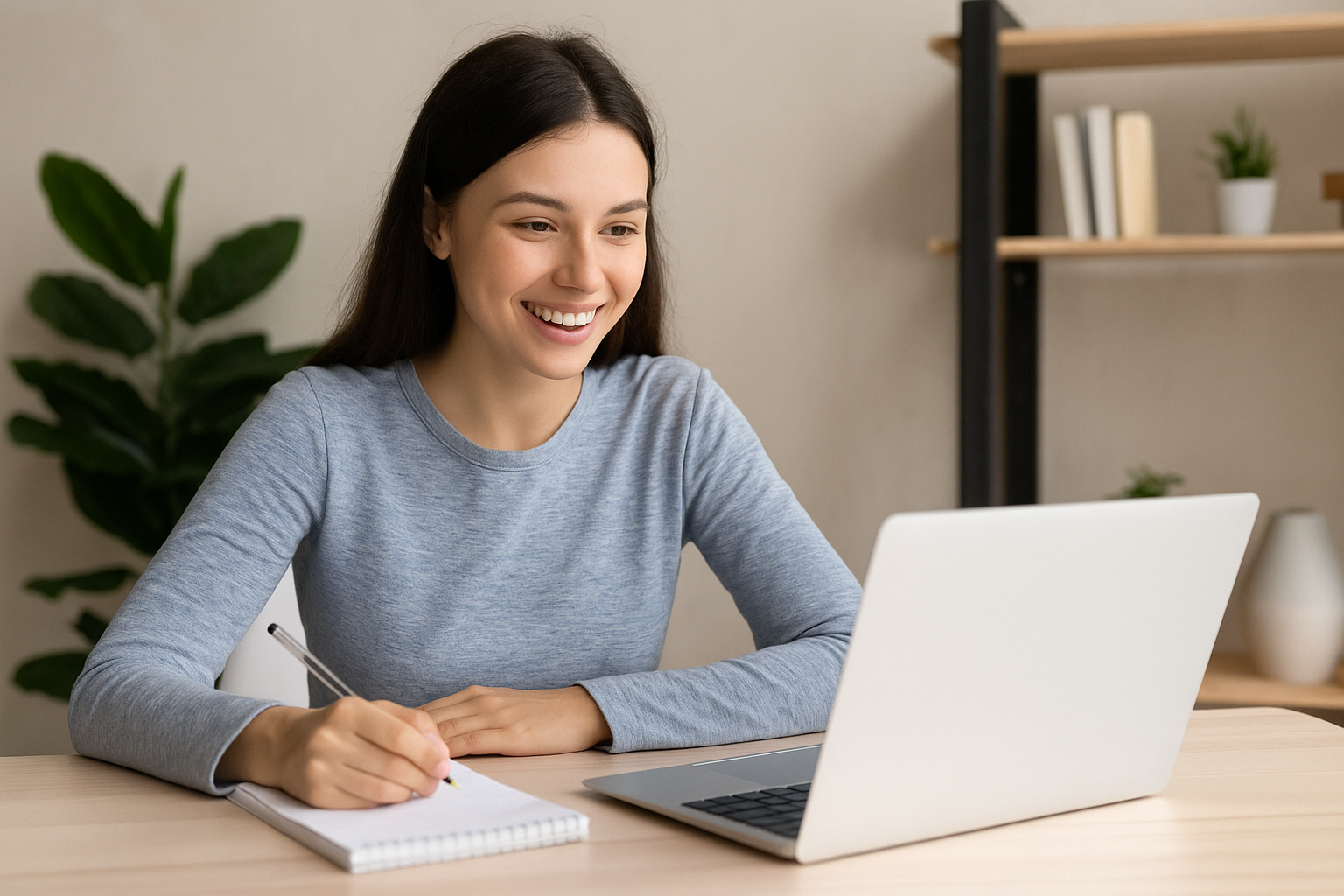 Estudante aprendendo Excel